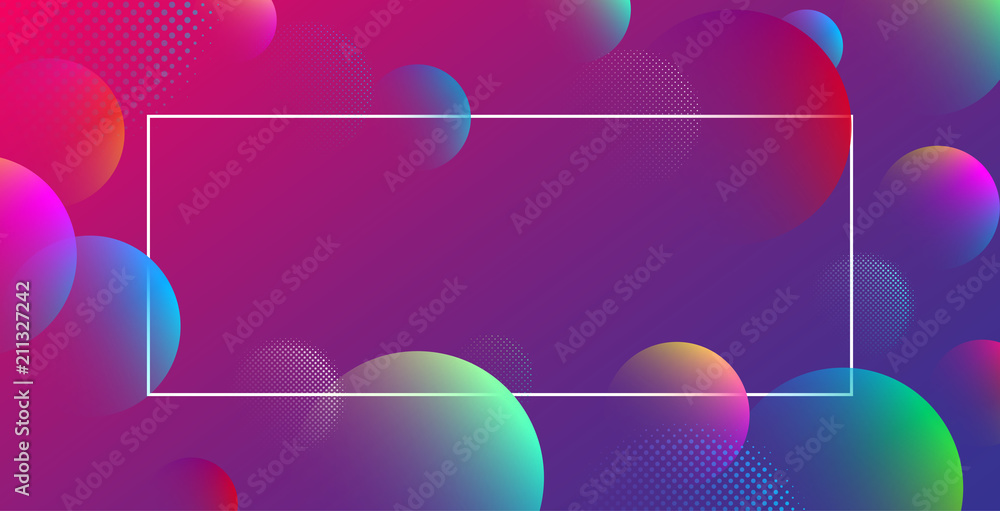Poster purple spectrum background with abstract bubbles pattern.