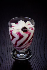Delicious blackberry ice cream