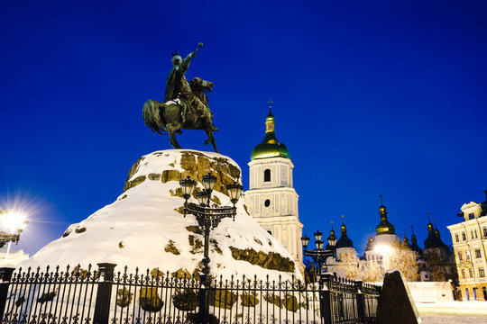 Bohdan Khmelnytsky Monument in Kiev. Ukraine 
