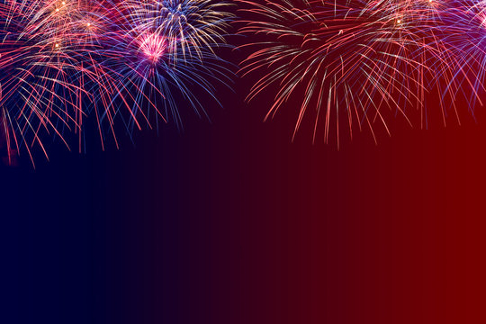 4th of July Background with fireworks and a red, white and blue background add your own text or greeting