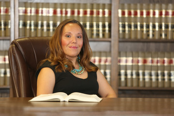 Women in business, woman attorney, woman lawyer in law office