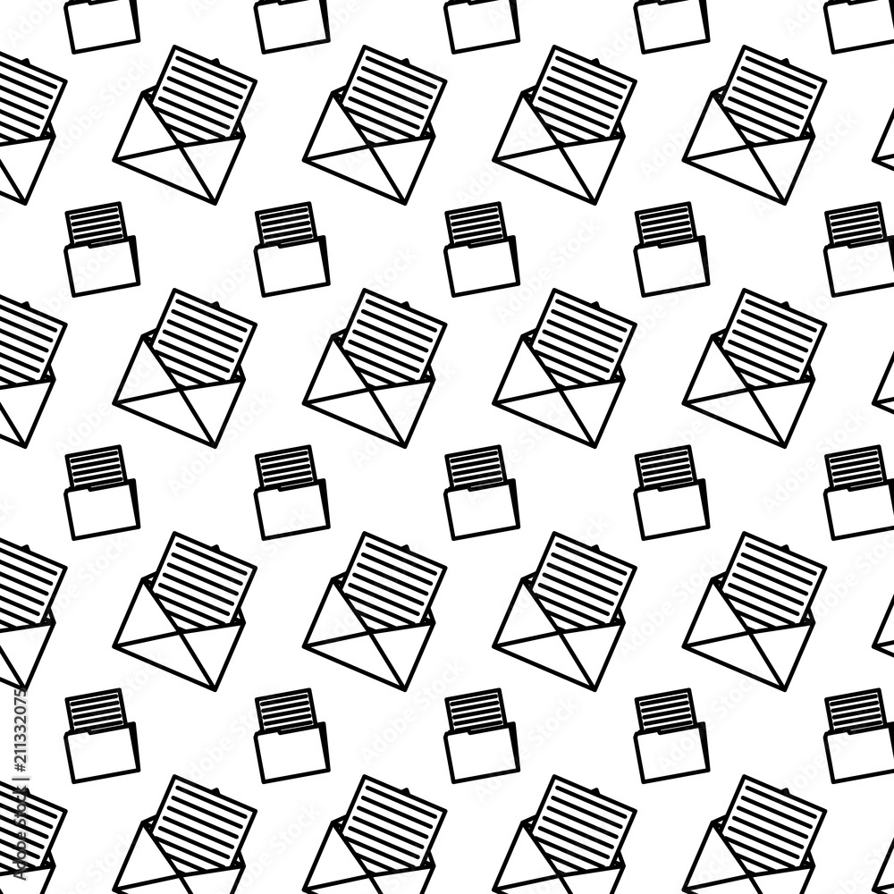Poster line e-mail message with office document background