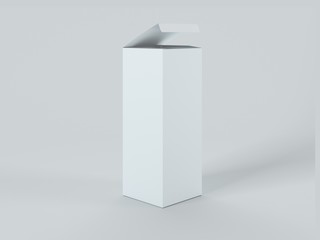Open white box isolated on white background
