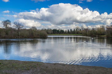 Tongwell lake in Milton Keynes. England