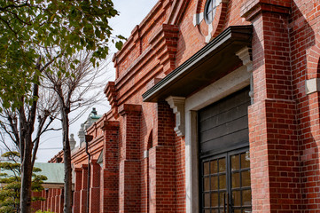 広島市 郷土資料館 レンガの壁