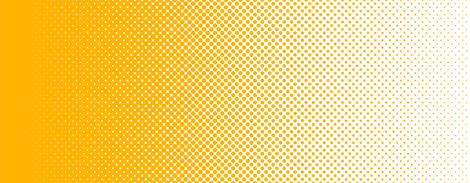 Seamless Screentone Graphics_Halftone Gradation_Yellow