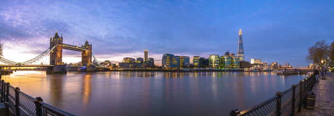 Naklejka premium Panorama of London with Tower bridge in London,England