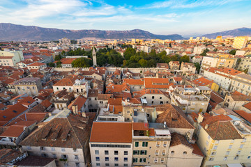 Aerial view of Split old town, Dalmatia, Croatia