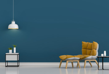 interior design for living area or reception with armchair,plant. 3d render
