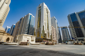 Fototapeta na wymiar Modern city architecture of Abu Dhabi, UAE