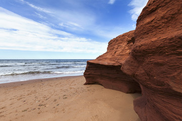 Thunder Cove rocks at Prince Edward Island Canada