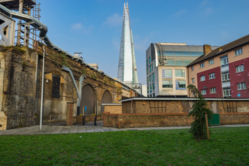 London skyscraper viewed from Druid street