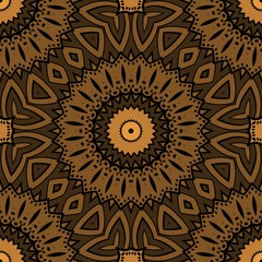 Seamless Floral pattern. Art-deco Geometric background. Modern graphic design. Vector illustration