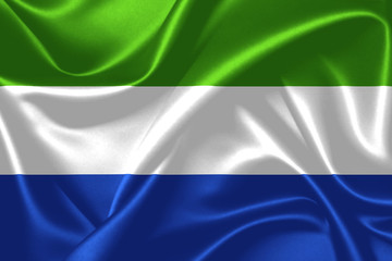 Illustration of Leone waving fabric flag