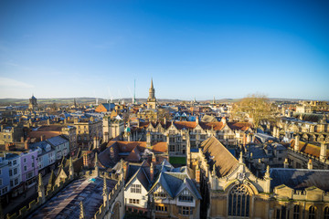Fototapeta na wymiar Cityscape of Oxford City. Oxfordshire, England, UK