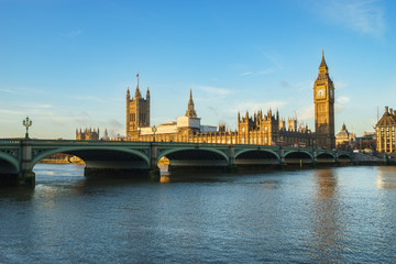 Obraz premium Big Ben and Westminster parliament in London, United Kingdom