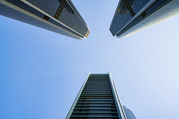 Fototapeta na wymiar Etihad Towers buildings in Abu Dhabi. United Arab Emirates