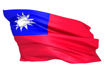 Naklejka premium 台湾国旗
