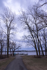 A path to the pier to the lake