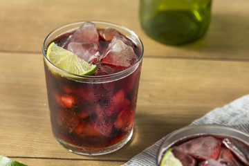 Alcoholic Red Wine and Cola Cocktail