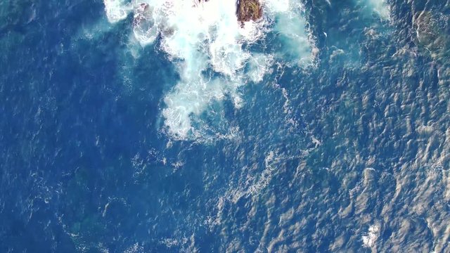 Lipoa Point Maui Hawaii - Drone video of Lipoa Point near the Makalele Blowhole and Mahinanui in Maui Hawaii.  Beautiful high-resolution video of the Hawaiian Islands and water.