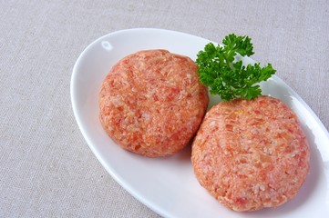 挽肉　ハンバーグの準備　Minced meat