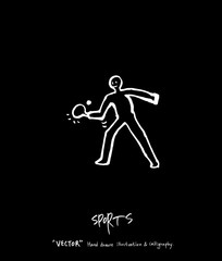 스포츠 포스터 / 손으로 그린 스포츠 그림