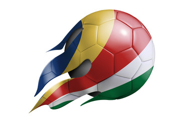 Flying Soccer Ball with Seychelles Flag