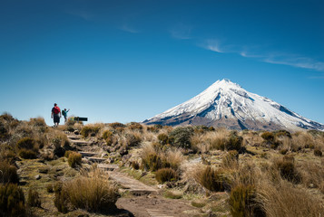 Hiking Mount Taranaki with friends in New Zealand