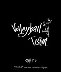 Naklejka premium 스포츠 포스터 / 손으로 그린 스포츠 그림