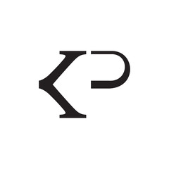 KP logo letter vector design 