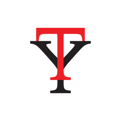 YT letter logo design