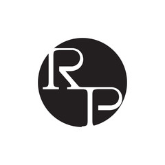 circle with RP letter logo vector