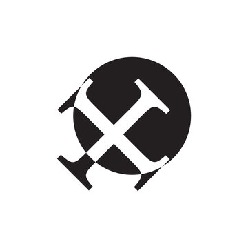 Circle with X leter logo design