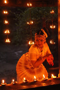 mohiniyattam or dance of the enchantress is the classical dance form of kerala,distinct for the graceful body movements