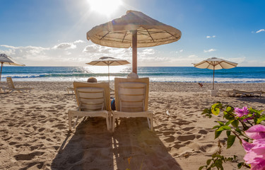 plage ensoleillée, île de la Réunion 