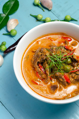 Thai red chili Panang curry with beef