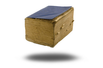 The color of the paper used for a long time. The old books