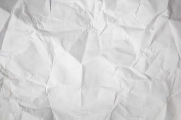 Obraz premium White crumpled paper list texture or background. 