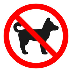NO DOGS ALLOWED sign. Vector.