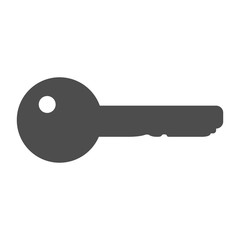 Key for cylinder lock. Vector.