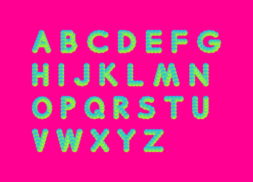 Alphabet set. 3d vector illustration. Design elements.
