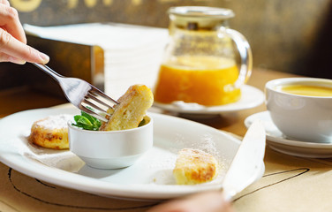 breakfast in the cafe