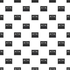 Black electronic soccer scoreboard pattern seamless repeat in cartoon style vector illustration