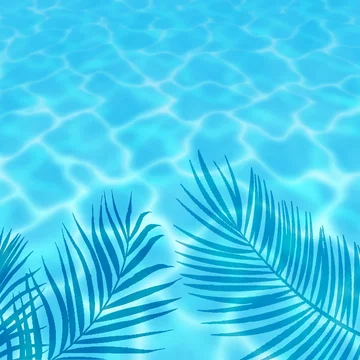 プルメリア ヤシ 水面 水辺 リゾート ハワイ Stock Illustration Adobe Stock