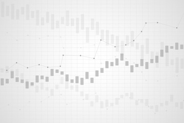 Business candle stick chart of stock market investment trading, Bullish point, Bearish point on a gray background. Vector illustrations.