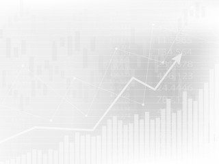 Business candle stick chart of stock market investment trading, Bullish point, Bearish point on a gray background. Vector illustrations.