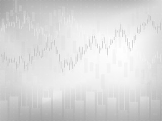 Business candle stick chart of stock market investment trading, Bullish point, Bearish point on a gray background. Vector illustrations.