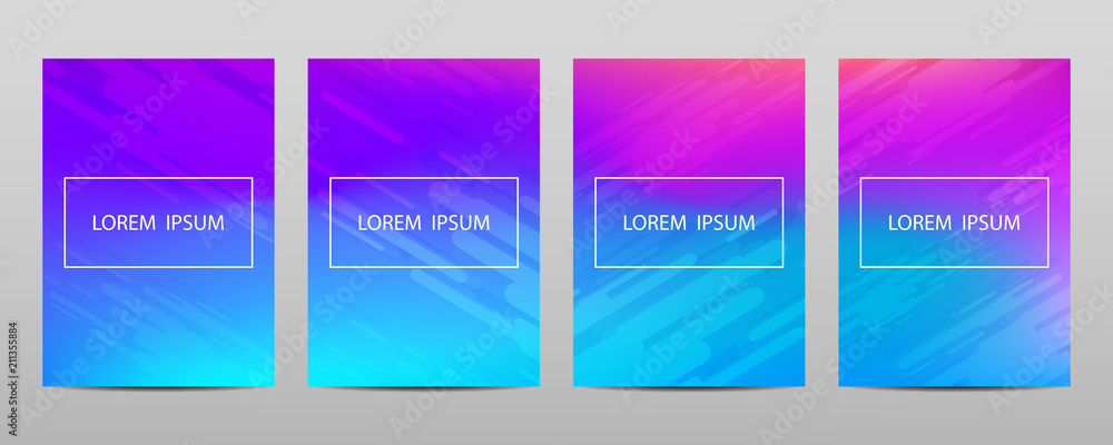 Canvas Prints covers with geometric pattern.colorful halftone gradients .vector illustrations