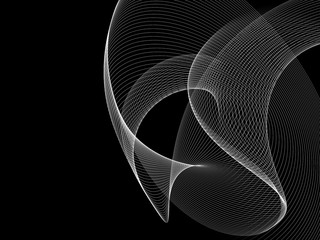 Abstract Black And White Grid Wave Background 